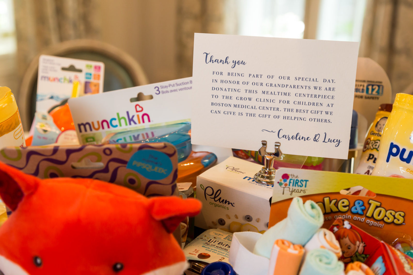 Bar Mitzvah Centerpiece for Charity