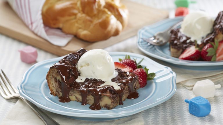 Chocolate Challah Bread Pudding