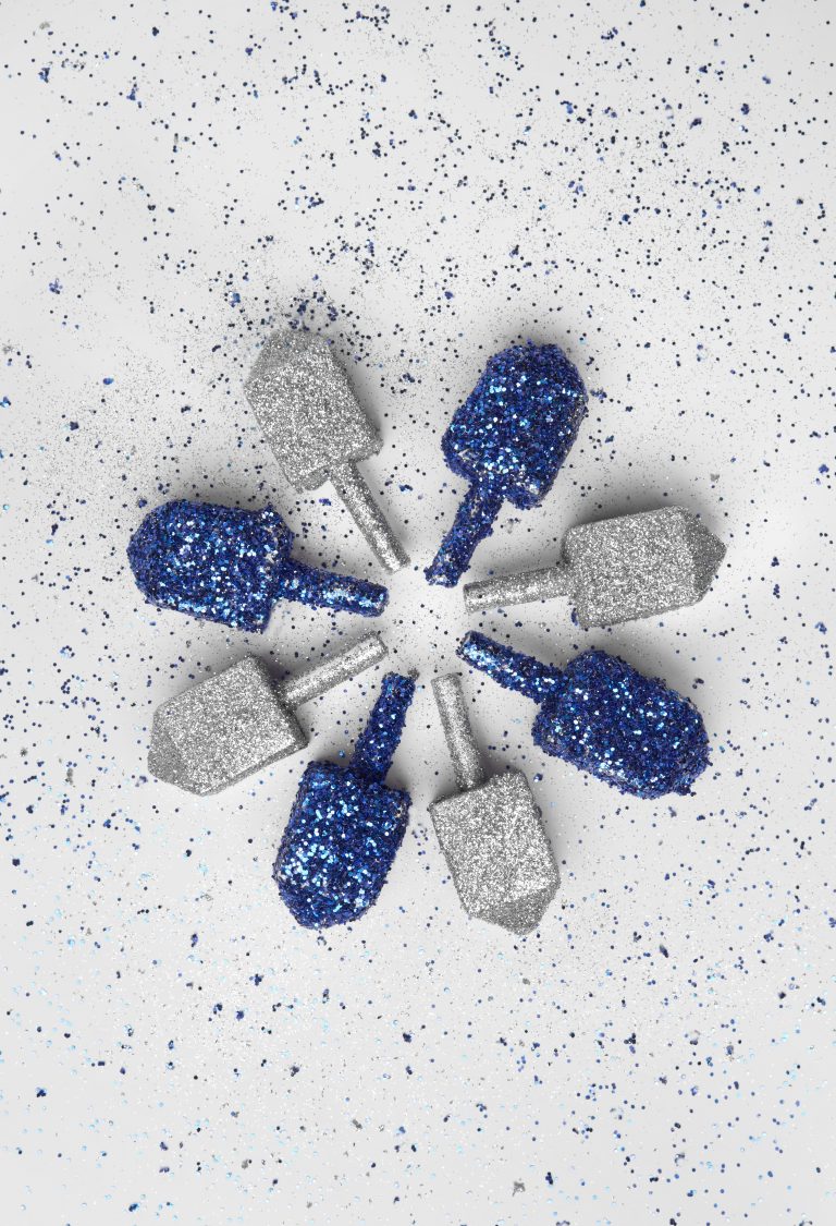 Hanukkah Glitter Dreidels