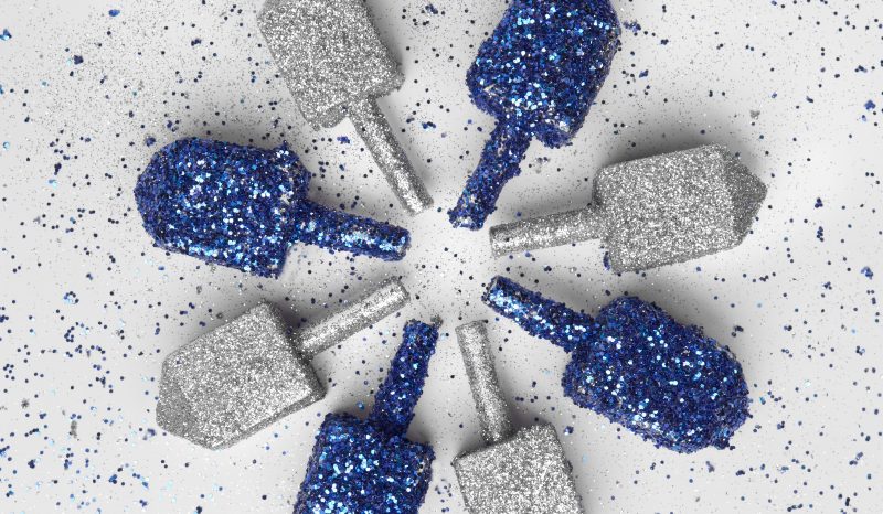 Hanukkah Glitter Dreidels