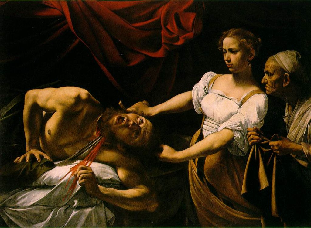 Judith beheading Holofernes. Artist: Carvaggio, c. 1598-1599
