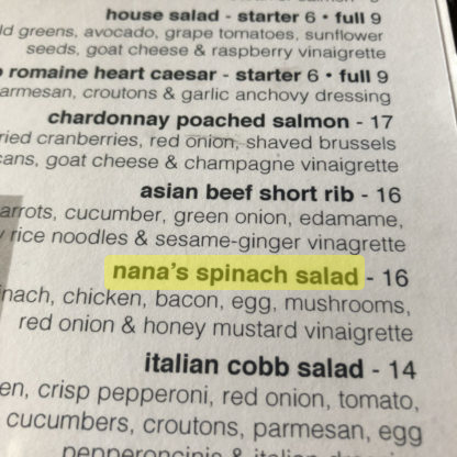 Nana's Spinach Salad