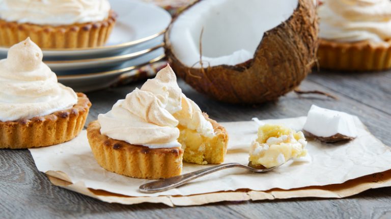 Coconut cream tartlets