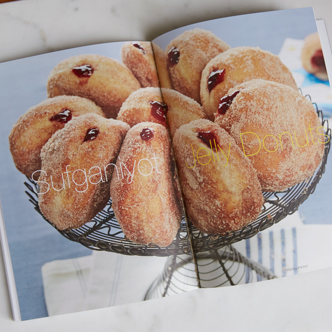 Breaking Matzo Cookbook Spread Sufganiyot